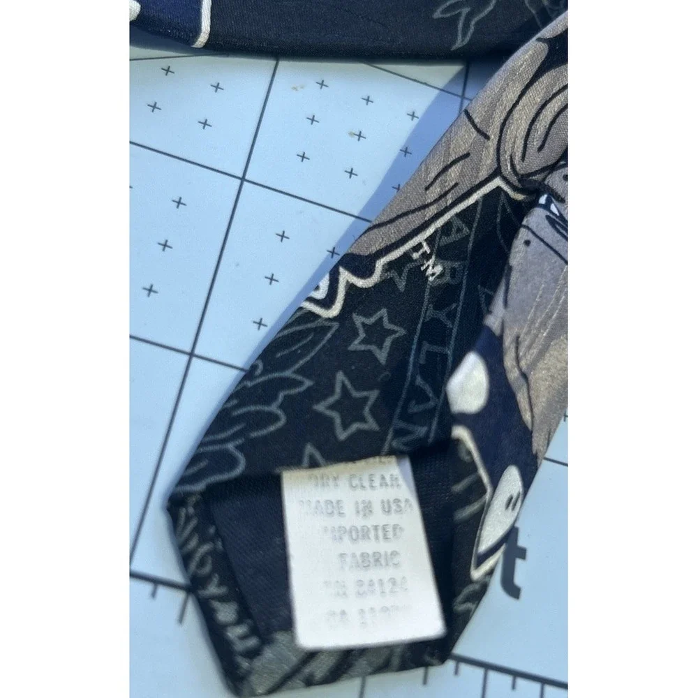 Vintage Ralph Marlin Georgetown Hoyas Necktie GU Jack Bulldog Graphic 90s Tie